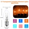 25 Pack C7 Clear Replacement Bulbs Waterproof UL Certified 5w