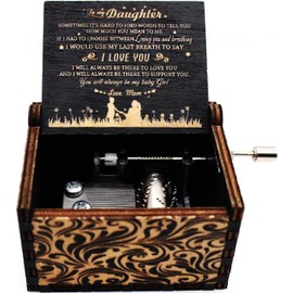 HEZNZXQ Wooden Music Box, Sunshine Music Boxes, Gifts from Mom to Daughter, To my Daughter Gift Idea for Birthday, Graduation, Christmas, New Year, Valentine's Day, Children's Day