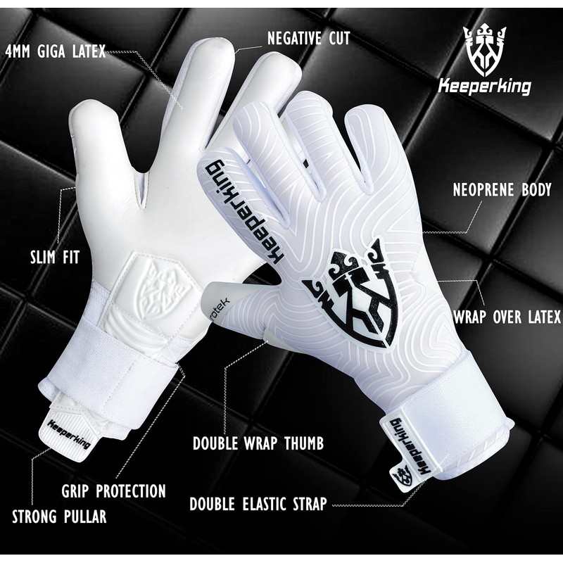 Keeperking Goalkeeper Gloves for Adults Football Gloves Men's Inner Seam