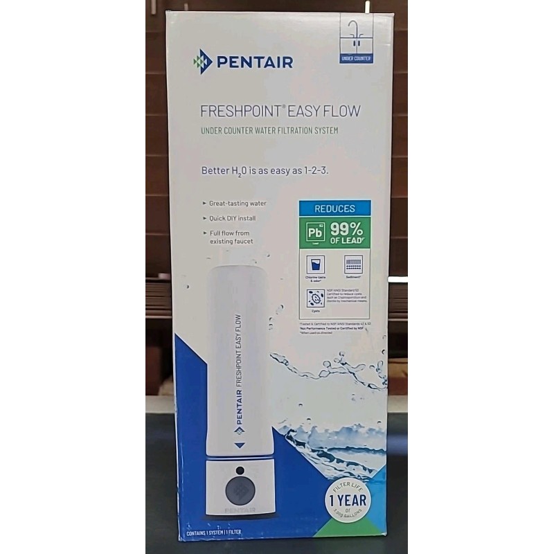 Pentair FreshPoint Easy Flow Under Sink Water Filtration System, PFAS