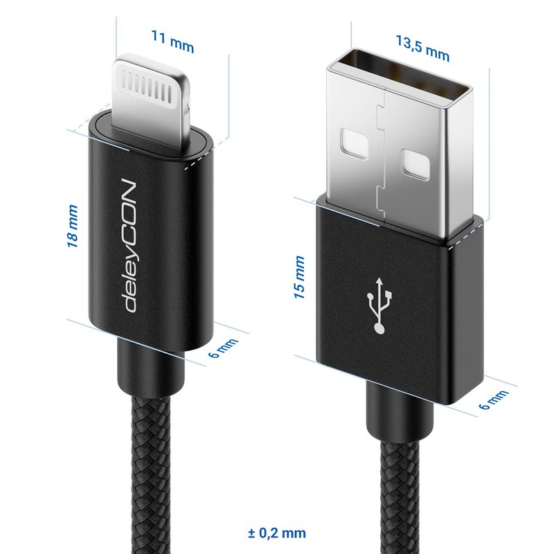 DeleyCON Lightning Cable, Nylon
