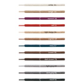 Kaps Round and Thin Laces - 2 mm Wide 100% Cotton High Quality Laces - Shoelaces for Casual Shoes and Fashion Shoes - 1 Pair in Many Colours & Lengths - Grey -