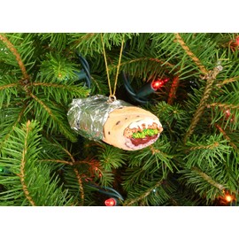 Tree Buddees Burrito Wrapped in Tin Foil Food Christmas Ornament