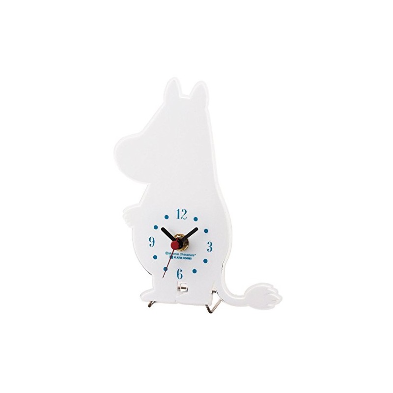 Sunfarm Moomin Silhouette Wire Stand Mini Table Clock, Moomin, White