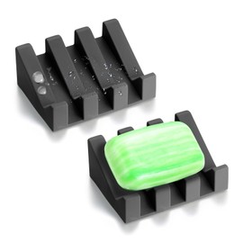 Jabonera de silicona con desagüe para ducha, baño, barra de jabón, bandeja de secado autodrenable para cascada, soporte de esponja para fregadero de cocina, fácil limpieza, accesorios de viaje