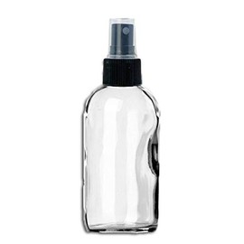4 oz Clear Glass Bottle w/Fine Mist Top