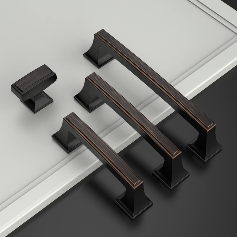 Asidrama 10 Pack 1.4 Inch(35mm) Oil Rubbed Bronze Kitchen Cabinet