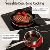 FIREGAS 12 Inch Built-in Electric Cooktop, 2 Burner 3000W, Hardwired