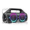 YIER Portable Waterproof Bluetooth Speakers, 80W Peak Wireless Light Show