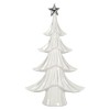 Mr Crimbo Christmas Tree Ornament Decoration White Ceramic Silver Star