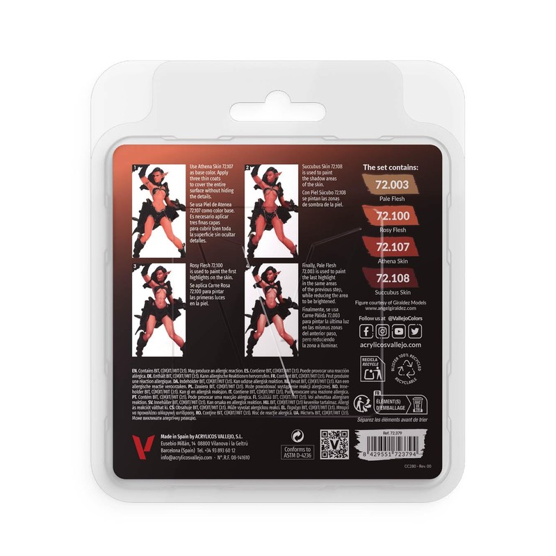Vallejo AV Game Color Set - Pale Skin Colors (x4)
