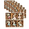 com-four® 36 x Decorative Hangers Rabbit - Wooden Easter Decoration