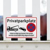 Sufune Parken Verboten Schild,30x20cm Warnschild Aluminium, inkl.Enth?lt Tr?gerkleber, Das Zuwiderhandelnde