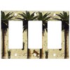 Art Plates - Palm Tree Switch Plate - Triple Rocker
