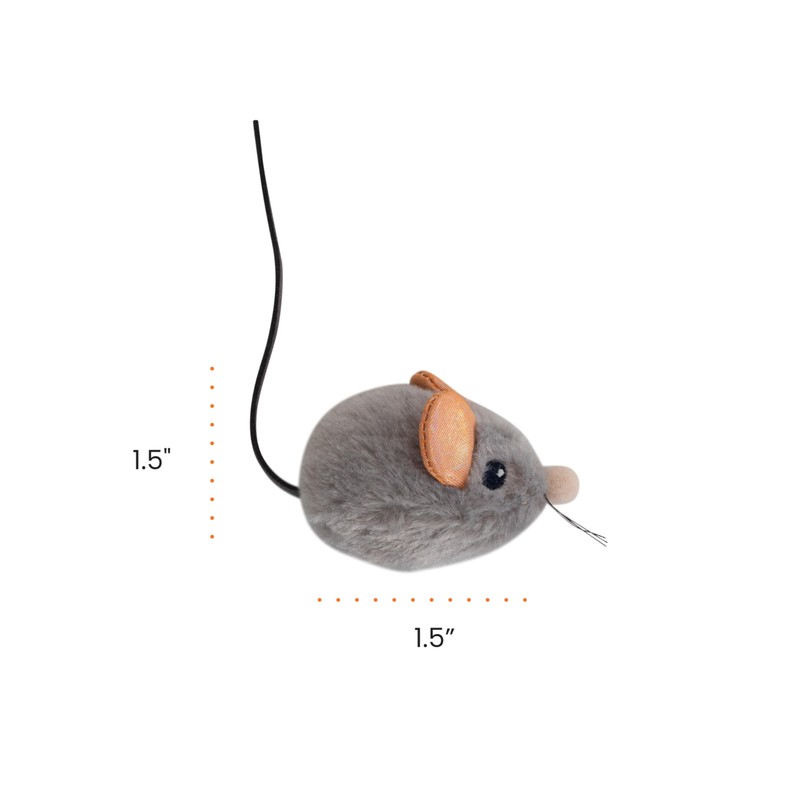 Catstages Squeak Squeak Mouse Cat Toy with Touch-Activated Sound &