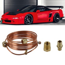 Mechanical Oil Pressure Gauge Tubing Kit, 72 Inch Length, Copper Tubing Installation Kit, 1/8in Diameter with Fitting for Automotive, Truck, and Tractor, Easy Installation