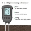 Soil Tester - Portable Soil Fertility Meter,5-in-1 Earth Moisture Fertility