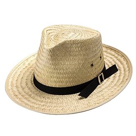Sunset Straw Hats Sun Hat, Amish-Made Classic Design with Pinched Front, Men's Adult Large Yellow