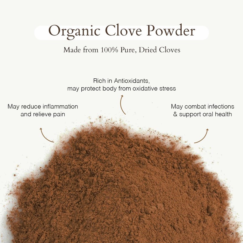 Geo-Fresh Organic Clove Powder – 1.59 oz Glass Jar –