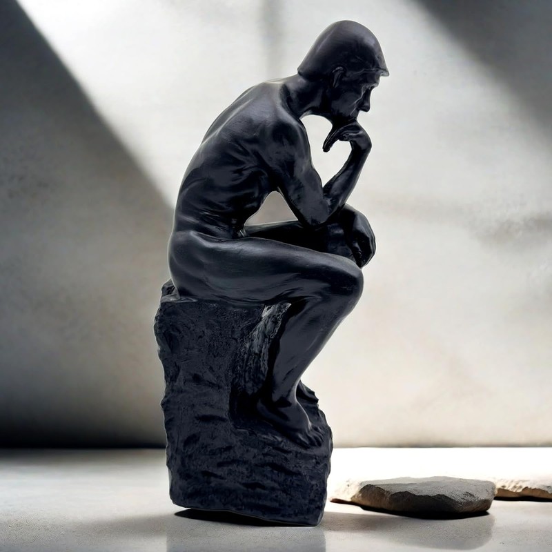 SHTWX Resin The Thinker Thinking Man Statue Sculpture Frgurine Gift