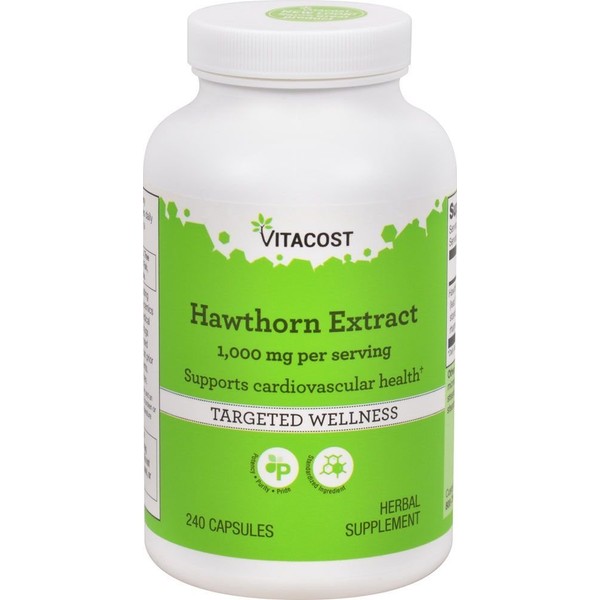 Vitacost Standardized Hawthorn Extract - 1000 mg per Serving- 240 Capsules