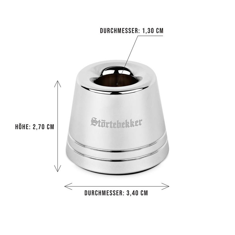 Störtebekker® premium shaving stand 'Hamburg' made of stainless steel in