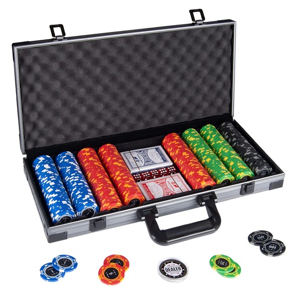 Comie Clay Poker Chips,400PCS 14 Gram Chip Set with Deluxe Travel Case, Numbered Chips,Poker for Texas Holdem Blackjack Gambling