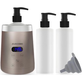 JOJOCOSMO Massage Oil Warmer, Oil Warmer Massage with Two Oil Bottle Dispensers, Continuous Heater from 30 to 65 °C, Lotion Bottle Warmer Dispenser Heater, for Salon, Household Massage Oil Bottle