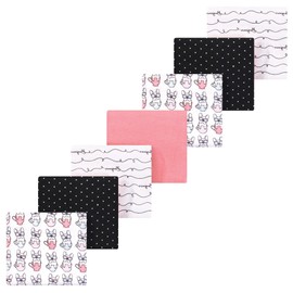 Luvable Friends Hudson Baby Flannel Receiving Blankets 7pk, Pup Bonjour