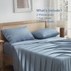 Andency Grayish Blue King Size Sheets Set, 100% Viscose Derived