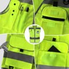 TCCFCCT Mesh High Visibility Vest 9 Pockets Reflective Safety Work