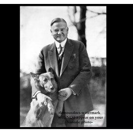 White House Guard Dog PHOTO with President Hoover Belgian Police Dog KING TUT