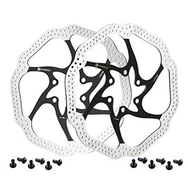 Dymoece Bicycle Brake Disc 160 mm/180 mm 6-Hole Compatible with Mountain Bike MTB Road Bike BMX