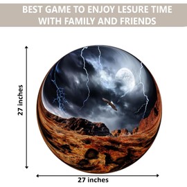 Jigsaw Puzzle Round 1000 Pieces Art Puzzle for Home Office Decoration, Difficult and Challenge Game for Families, Adults, Couples and Kids Large 27 Inches (Eagle in The Sky)