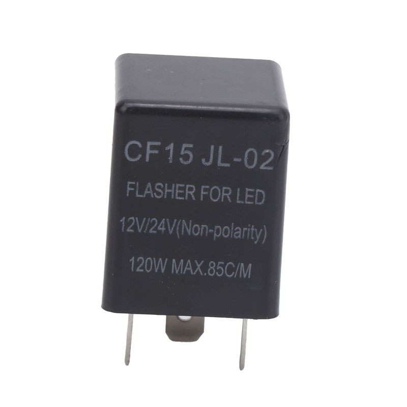 LED Flasher Relay, Non Polarity 12V 24V Universal ABS Normally