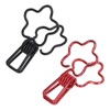 100pcs Binder Clips Black Red Cute Cartoon Flower Shape Metal