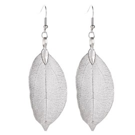 Earrings for Women Colorful Layered Leaf Earrings Bohemian Dangle Drop Tassel Silver Earrings Women Gifts leaf silver earrings