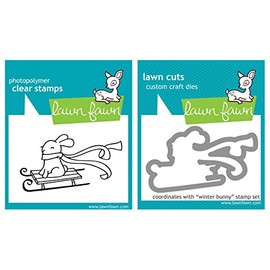 Lawn Fawn "Winter Bunny" Clear Stamp and Die Set