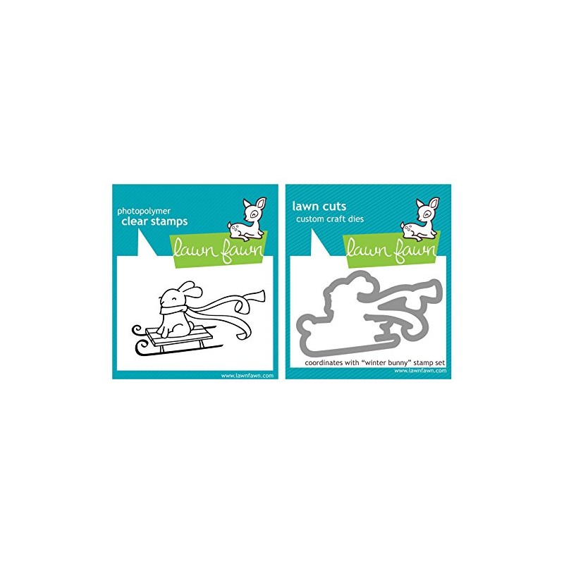 Lawn Fawn "Winter Bunny" Clear Stamp and Die Set