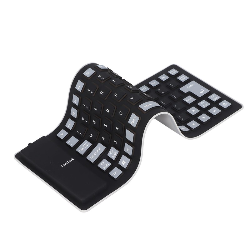 Silicone Keyboard Fully Sealed Design Lightweight Portable Silent Soft Comfortable