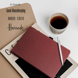 Scribble & Dot® A Daily Planner, Weekly and Monthly layouts | Achieve Your Goals With This Weekly Organiser Diary, A5 size, Hardcover Agenda. Start Anytime (Burgundy)