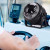 Eddwiin Boat Compass, ABS Plastic Adjustable Boat Compass Dash Mount