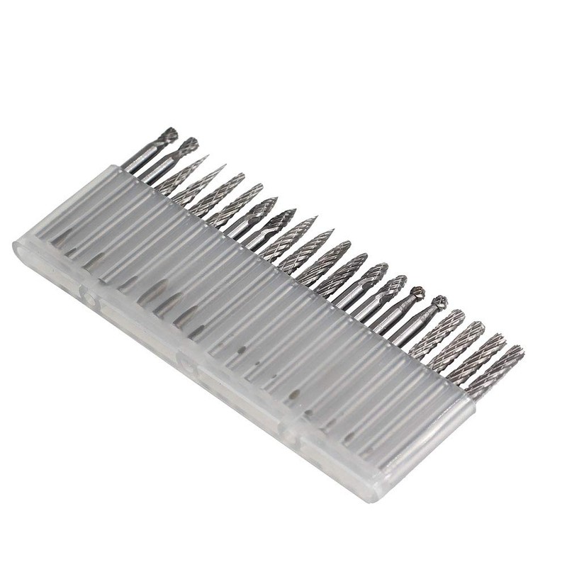 Carbide Burrs Set JESTUOUS 1/8 Shank Diameter Double Cut Tungsten