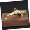 iplusmile Brass Shark Figurine Creative Desktop Decor Exquisite Shark Shaped