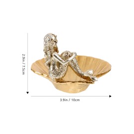SHERCHPRY Mermaid Jewelry Tray Shell Design Decorative Trinket Dish for Rings Necklaces Earrings Home Organizing Gifting for All Occasions