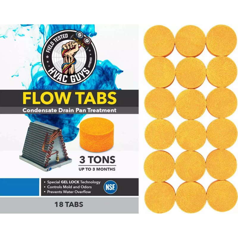 HVAC Guys Flow Tabs Drain Pan Treatment 18 Pack