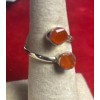 Natural Creations Carnelian thumb ring sterling silver size 5