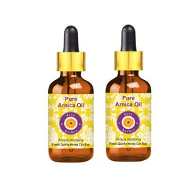 Deve Herbes Pure Arnica Oil (Arnica Montana) with Glass Dropper (Pack of Three)100ml X 3 (10 oz)