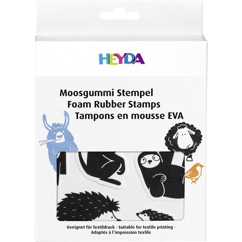 HEYDA Foam Rubber Stamp "Animals" 10-55 mm
