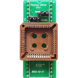PLCC44 to DIP40 Programmer Adapter Socket Support MCU Flash and AT27C1024/PLCC44 for xgecu TL866ii T48 T56 RT809F RT809H IC Chip Socket